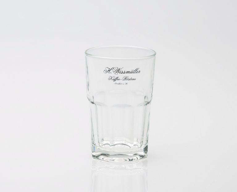 Werbeglas Latte Macchiato Kaffee Glas mit Firmen Logo